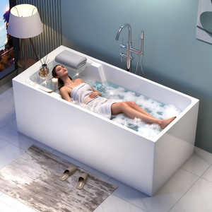 <span class=keywords><strong>Baignoire</strong></span> autoportante blanche contemporaine, <span class=keywords><strong>baignoire</strong></span> indépendante en acrylique pour usage domestique et hôtelier - Product Image 2