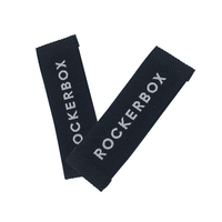 Etiqueta lavable para el cuidado de la ropa, prenda de tela tejida de 100% algodón con estampado de símbolo de lavado personalizado con instrucciones personalizadas, tamaño plegable