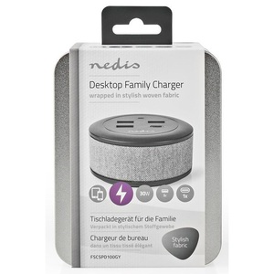 Nedis Multiport Charger 30W USB-C 3xUSB-A Fast <b>Charging</b> Wall Desk <b>Plug</b> - Product Image 5