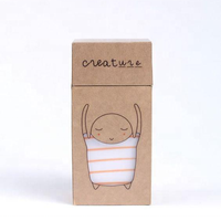 Purui-boîte à culotte brune personnalisée, en papier Kraft, pour usage professionnel