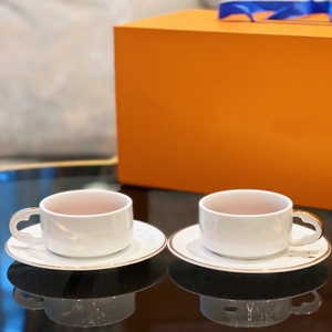 Luxurious Classic Porcelain <b>Coffee</b> <b>Set</b> with Reusable Drink Cups and Saucer <b>Set</b> Wholesale Price for Garden <b>Gift</b> - Product Image 5