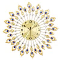 Jam Dinding Seni Merak Kerajinan Kreatif Rumah Tangga Kesederhanaan Modern Jam Quartz Personal