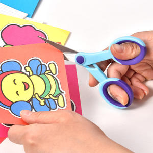 Ciseaux de tailleur en acier inoxydable 13,5 cm bleu rose blanc, ciseaux polyvalents pour l'artisanat, le bureau et la maison - Product Image 2