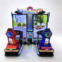 Simulateur de conduite Toda Cartoon 86 pouces pour 2 joueurs, machine de jeu de course automobile dynamique d'arcade