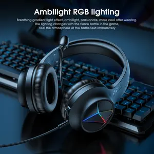 X35 Gaming Headset Onikuma Mode Over Hoofd Hoofdtelefoon Rgb Licht Bedrade Computer Headset Stereo Gamer Gaming Headset