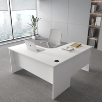 Poste de travail de bureau modulaire ergonomique en forme de L, blanc, moderne, pour 2 à 8 personnes