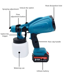 Máquina <span class=keywords><strong>de</strong></span> pulverización <span class=keywords><strong>de</strong></span> pintura inalámbrica con batería <span class=keywords><strong>de</strong></span> litio portátil <span class=keywords><strong>de</strong></span> 21V, Mini pistola <span class=keywords><strong>de</strong></span> pintura eléctrica <span class=keywords><strong>para</strong></span> el hogar, boquilla <span class=keywords><strong>de</strong></span> 1,3mm <span class=keywords><strong>para</strong></span> bricolaje Industrial <span class=keywords><strong>de</strong></span> 18V - Product Image 3