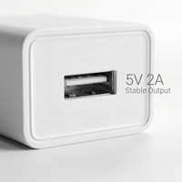 Chargeur de téléphone rapide 5V 2A, prise murale à un seul port USB, adaptateur de voyage universel 100-240V