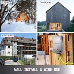 Calentador de Agua a Gas de Acero Inoxidable de 16L, Montado en la Pared, con Quemador de Tipo Tiro Forzado, para Uso en Caravanas, Hogares y Hoteles - Product Image 5