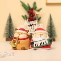 ROOGO Figurine en résine mignonne Père Noël, renne, bonhomme de neige, mini sapin de Noël, souvenir de vacances, cadeau artisanal, vente en gros Fujian
