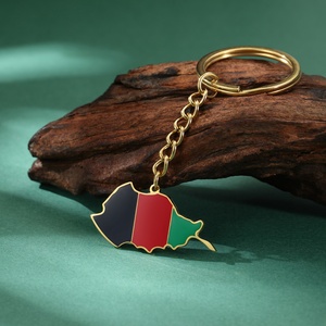 LLavero de mapa de Afganistán para mujeres y hombres, llavero de mapa de Bandera de País, joyería de acero inoxidable, bolso para llaves, regalos al por mayor - Product Image 5