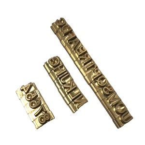 Customized 4mm 6mm 8mm and 10mm Font Sets in Copper with Leather Polished Engrave Household Product Mold <b>Lettering</b> Kit - Product Image 1