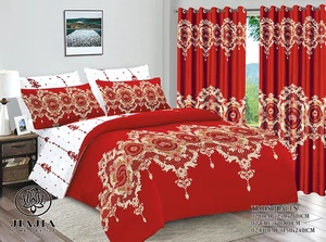 Lenzuola JiaJia con Tende, Misura King Size, Lenzuolo Piatto in Cotone con Tende Coordinate <span class=keywords><strong>per</strong></span> Soggiorno, Drap De Lit 3 Posti - Product Image 6