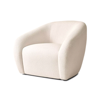 Fauteuil rembourré haut de gamme pour salon, chaise de salon avec coussins en tissu écologique, dossier enveloppant, mobilier d'intérieur pour hôtel