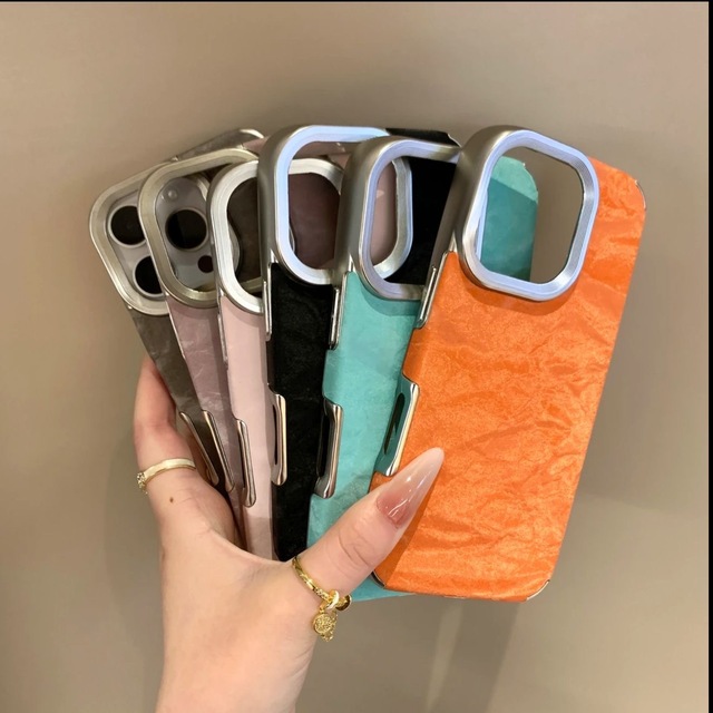 Applicable iPhone 16 Pro Phone case - Autumn/Winter Wool Fabric 15 Pro Max Model New 11 High-grade Electroplated Phone case