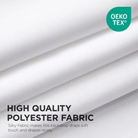 Rideau de fond blanc pour fêtes, rideaux blancs sans plis pour décor de mariage, fête d'anniversaire, baby shower