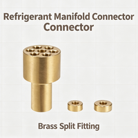 Distributeur de réfrigérant en laiton de type split, séparateur de liquide multi-trous pour système de climatisation et de réfrigération