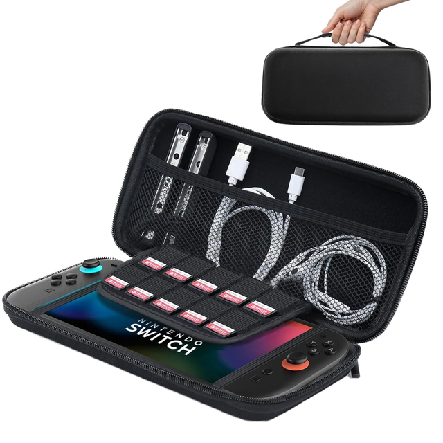 Black Protective Hard Shell Carrying Case for Nintendo Switch 2 Portable Travel EVA Bag Switch Console