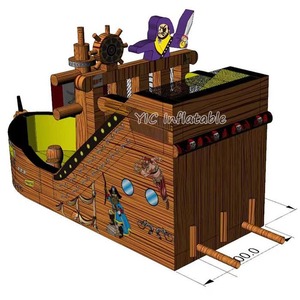Grand bateau pirate gonflable multi-jeux pour enfants avec obstacles et toboggan pour la location <span class=keywords><strong>de</strong></span> fêtes et d'événements en plein air - Product Image 5
