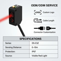 Sensor Fotoeléctrico Cuadrado DASS al por Mayor, Sensor Infrarrojo de Reflexión Difusa con Espejo, Serie E3Z D61 CX, Montaje con Tornillo, 12 24V DC