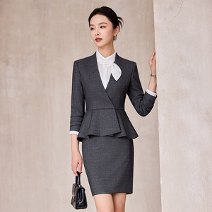 Professional Women's Suit Set Long Sleeve Polyester Workwear Fall 2025 Comfortable Uniforms For Office Hotel Beauty Salon - Product Image 3