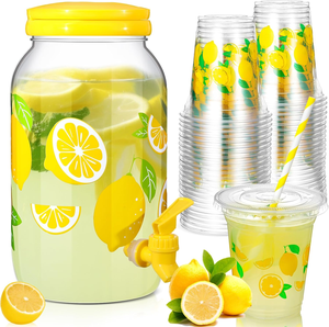 <span class=keywords><strong>Distributeur</strong></span> de boissons en plastique gallon avec robinet transparent <span class=keywords><strong>Distributeur</strong></span> de boissons pour réfrigérateur de cuisine d'été pour les fêtes - Product Image 2
