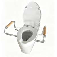 Couvre-siège de toilette surélevé avec accoudoirs de soutien