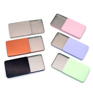 Piccole Scatole Scorrevoli Nere in Latta per Menta, Contenitori in Metallo con Coperchio Scorrevole per Balsamo Labbra, Profumo Solido, Spezie - Vendita all'Ingrosso - Product Image 4