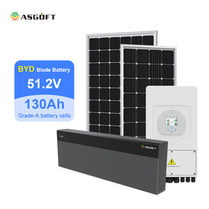 Paquete de Baterías Powerwall BYD de 51.2V 130Ah 6.6KWH 15KWH, Baterías Lifepo4 de 150Ah de Iones de Litio para Energía Solar Doméstica - Product Image 1