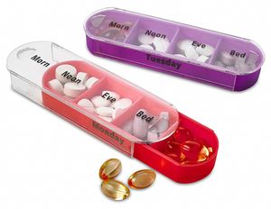 Ready to Ship Weekly Hot Sale <b>Pill</b> Box Storage Organizer 7 Day Medication 28 Compartments <b>Container</b> <b>Pill</b> Box - Product Image 3