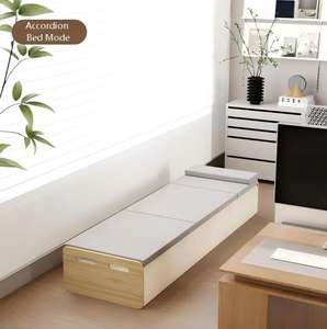 Nouveau <span class=keywords><strong>lit</strong></span> pliant en accordéon portable, canapé-<span class=keywords><strong>lit</strong></span> multifonctionnel 2 en 1 pour les petits espaces, utilisation domestique - Product Image 4