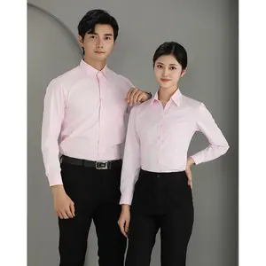 Fabric Breathable Women V Neck White Shirt Office Formal Work Clothing Shirts For Women