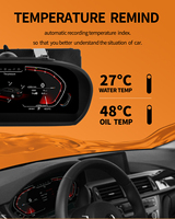 CarPlay Inalámbrico Android Auto, Velocímetro Digital con Pantalla LCD de 12.3 Pulgadas para Serie 1 E81 E82 E87 E88 GPS