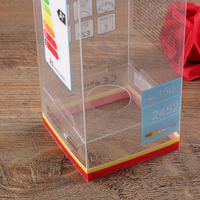 Boîte d'emballage pliable en plastique PET PVC PP, boîte d'emballage transparente personnalisée pour ampoule LED