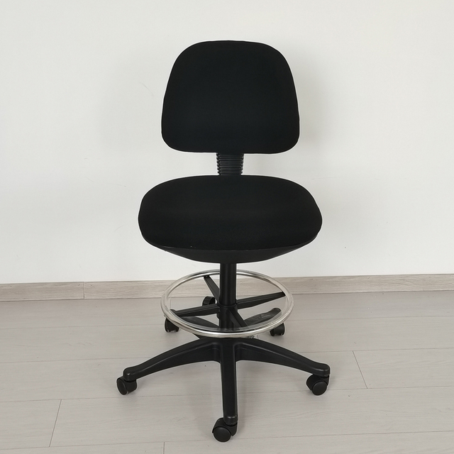 Adjustable Movable High Footed Ergonomic Lift Chair with Ankle Loops Modern Style Computer or Bar Chair