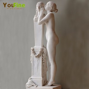 <span class=keywords><strong>Escultura</strong></span> <span class=keywords><strong>de</strong></span> Venus Tallada a Mano en Mármol Blanco Natural - Product Image 5