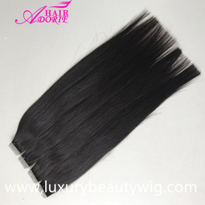 <span class=keywords><strong>M</strong></span> Qualité Double Dessiné Cheveux Humains invisibles Bande En Extension Longue Coiffure Bande Extensions De Cheveux Prêt À Expédier - Product Image 3