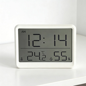 Reloj <span class=keywords><strong>Despertador</strong></span> Digital LCD Magnético Delgado Inteligente y Simple de Fábrica BSCI, Estación Meteorológica, Temperatura Interior, Humedad, Uso en el Hogar y la Oficina - Product Image 1
