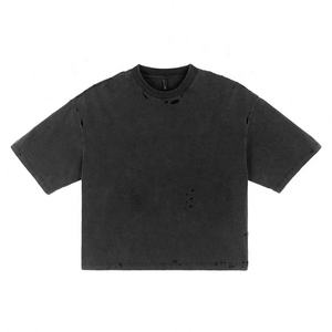 เสื้อยืดผ้าฝ้ายพิมพ์ลายโลโก้แบบวินเทจเสื้อ100เปล่าออกแบบได้ตามต้องการ - Product Image 6