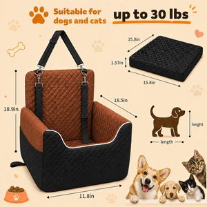 Soft <strong>Dog</strong> <strong>Car</strong> Seat Pet Travel Safety <strong>Bed</strong> for Puppy Multi-Functional Pet Carrier with Detachable Washable Cover <strong>Dog</strong> <strong>Car</strong> Seats - Product Image 3