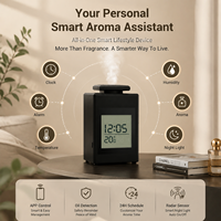 Nouveau diffuseur d'arômes intelligent 2026 pour la maison avec contrôle WiFi/Bluetooth via application, machine à parfum avec horloge, alarme, veilleuse et détection d'huiles