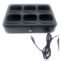 Chargeur mural double rangée six ports DP1400 pour talkie-walkie Motorola Xir P3688 CP200D DEP450, prise US et EU