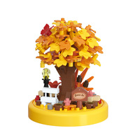 Mini Bloques de Construcción, Bonsái de Flores, Casa de Árbol, Decoración Creativa para Escritorio, Adorno