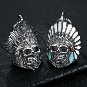 Llavero con Colgante de Calavera de Acero Inoxidable yunnique, Estilo Retro Punk, Unisex, para Regalo - Product Image 1