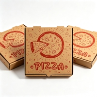 Cajas de Pizza Personalizadas Impresas Ecológicas Desechables de Cartón Corrugado para Empacar Alimentos