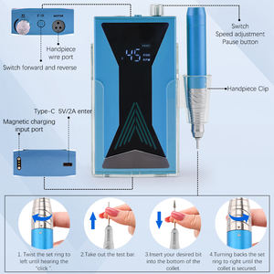 45000 tr/min lime à ongles électrique Portable <span class=keywords><strong>ponceuse</strong></span> rechargeable pour ongles en gel perceuse à ongles Medicool <span class=keywords><strong>Pro</strong></span> - Product Image 5