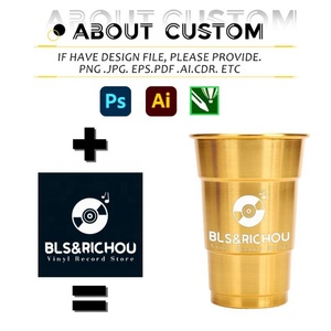 Venta al por mayor de vasos clásicos de aluminio para bebidas frías Bar fiesta tazas de cerveza borde enrollado logotipo personalizado tazas reutilizables de grado alimenticio - Product Image 3