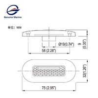 Lumière d'escalier LED ronde ou oblongue étanche pour bateau, caravane, véhicule, marine, authentique