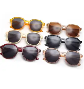 Rund rahmen Sonnenbrille Frauen Luxus Kunststoff Sonnenbrille Classic Retro Outdoor Oculos De Sol Gafas