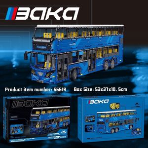 BaKa 66619 Double Decker Bus <b>Building</b> Block <b>Model</b> Toy 800+ Pieces Plastic Interlocking Blocks For Boys Youth Assembly Kit - Product Image 4